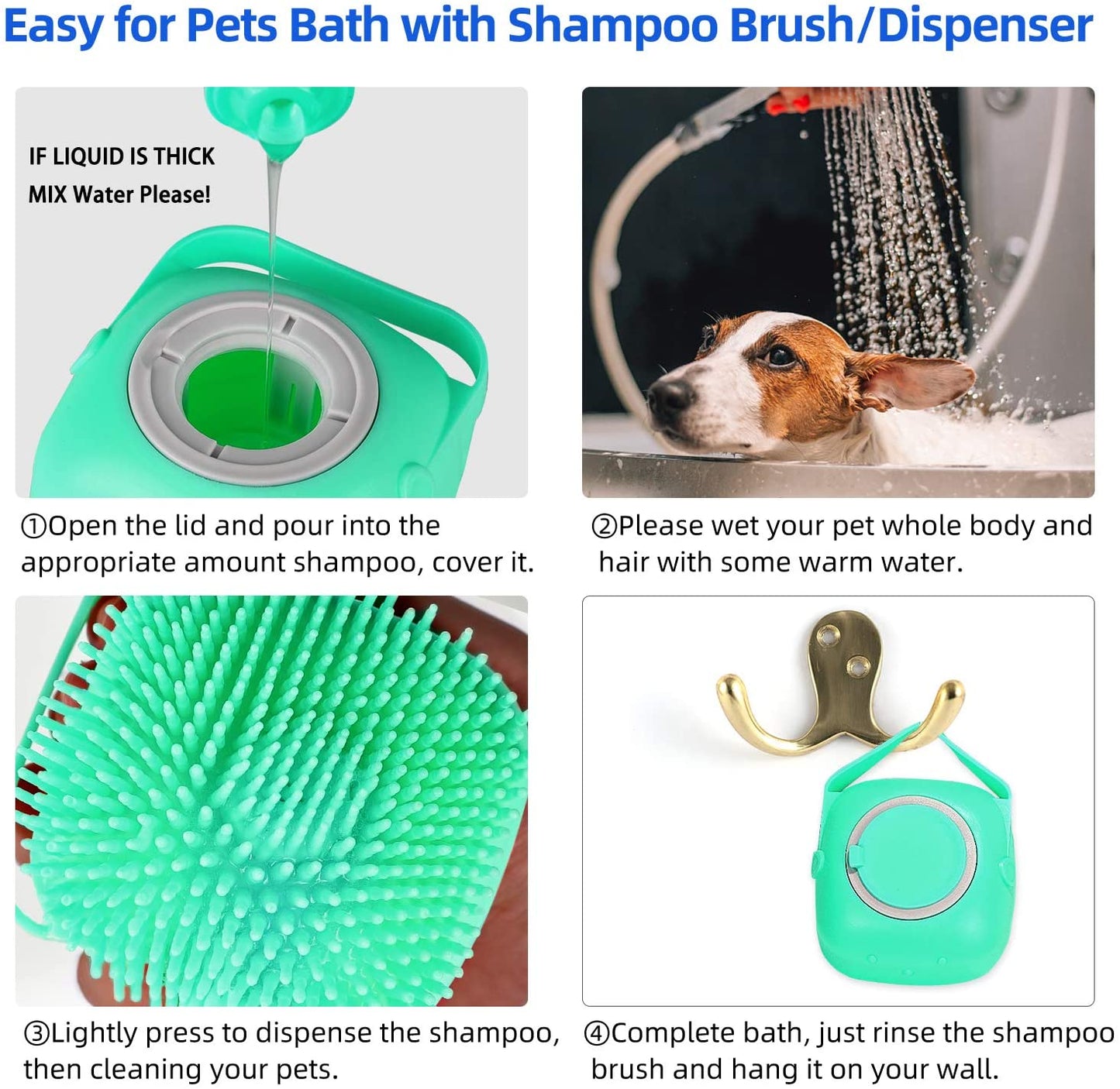 Pet  Shampoo Massager Brush